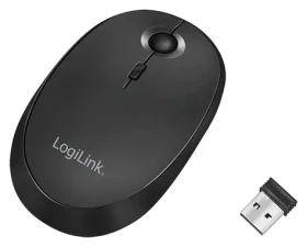 LogiLink Bezdrátová myš černá / Bezdrátová myš / 1600 DPI / 3 tlačítka / Bluetooth 4.0 / 2.4 GHz (ID0204)