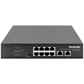 Intellinet 8-Port Gigabit Ethernet PoE+ Switch mit 2 RJ45 Gigabit Uplink-Ports 120W síťový switch 10 / 100 / 1000 MBit/s IEEE802.3af (15,4 W), IEEE802.3at (30