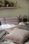 Ib Laursen Sametový povlak na polštář Burned Rose 52×52 cm, růžová barva, textil