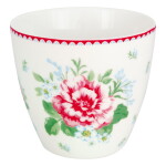 GREEN GATE Latte cup Alivia White 300 ml, červená barva, porcelán 300ml