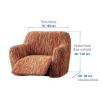 Bielastické potahy UNIVERSO NOVÉ žíhané cihlové relaxační křeslo (š. 70 - 90 cm)
