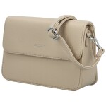 Stylová dámská koženková crossbody kabelka MaxFly Hanele, béžová