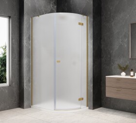 POLYSAN - GLOBE GOLD MATT čtvrtkruhový sprchový kout 900x1000, matné sklo, pravé GB2910MRG