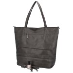 Trendová dámská koženková kabelka přes rameno Ramira, šedá