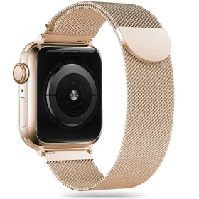 Tech-Protect MilaneseBand zlatá / Řemínek milánský tah / pro Apple Watch Series 4-9, SE, Ultra 1 a 2 / 42/44/45/49 mm