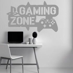 Samolepka Gaming zone Barva: šedá, Velikost: 60 x 36 cm