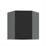 Horní rohová skříňka Aria ANT 60x60 GN-72 1F (45°) Barva korpusu: Antracit, Barva dvířek: GR - Graphite AFM