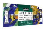 Pébéo Studio Acrylic sada 10 x 20 ml + štětec