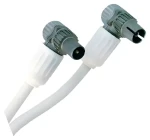 Hirschmann Koaxiální kabel zástrčka-zásuvka úhlový bílá / Koaxiální kabel / 5 m (695020444)