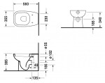 DURAVIT - D-Code Stojící WC, zadní odpad, bílá 21150900002