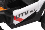 Mamido Elektrické autíčko Buggy Madman bílé | UTV-MX 4x4 | EVA kola | 12V 10Ah | EKO kůže