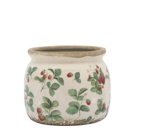 Chic Antique Keramický obal na květiny Fraises Ø 15,5 cm, multi barva, keramika