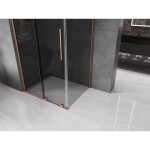MEXEN/S - Velar L sprchový kout, posuvné dveře 100 x 110, grafit, měď kartáčovaná 871-100-110-43-65