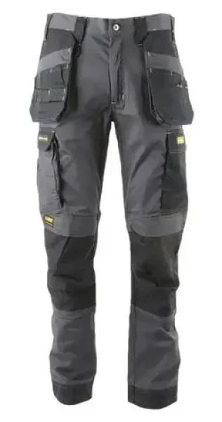 DeWalt Fairhaven Pro-Stretch šedá/černá, vel. 2 / Pracovní kalhoty / Pro-Stretch tkanina / voděodolné / Regular Fit (49383/50)