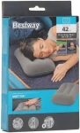 Bestway Sametový nafukovací cestovní polštář šedá / Cestovní polštář / sametový povrch / PVC (KX5014)