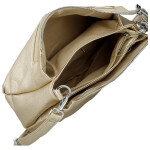 Stylová dámská koženková crossbody kabelka Foppa, zlatá