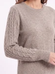 HOSH Dámské úpletové šaty Rona taupe Velikost: XL/XXL