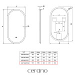 CERANO - Koupelnové LED zrcadlo Toro - 50x100 CER-8050BD79954