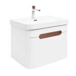 Koupelnová skříňka s umyvadlem a baterií SAT Fusion 57,5x43x45 cm bílá matná mat SATFUSION60WMWBA SATFUSION60WMWBA