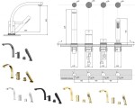 BESCO - 4 - otvorová vanová baterie DECCO chrom s příslušenstvím BABWD4CH