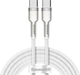 Baseus CATJK-D02 Kabel USB-C (M) - USB-C (M) 2 m bílá / 100W (CATJK-D02)