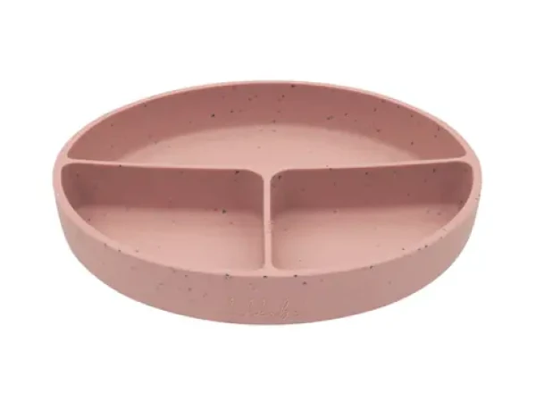 KikkaBoo Talíř dělený s přísavkou Platinum Silicone Blush / od 6 měsíců (31302050034KB)