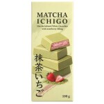 Matcha Ichigo bílá čokoláda s příchutí matcha s náplní s příchutí jahody 100 g