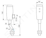 HANSA Electra Elektronický senzor splachování pisoáru, chrom