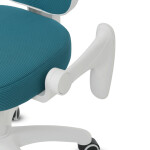 Dětská židle, výškově nastavitelná, modrá síťovina, KA-K1062 BLUE