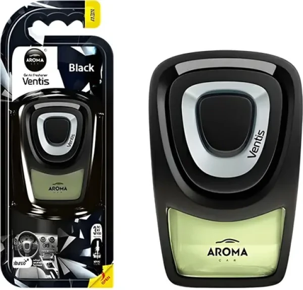 MEGAN Osvěžovač do mřížky VENTIS black / Tekutá vůně do auta / 8 ml (amA63104)