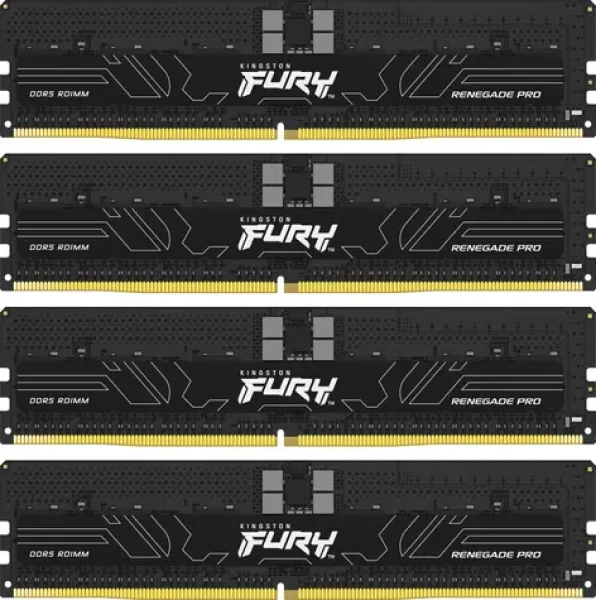 Kingston FURY Renegade Pro Black XMP 128GB (4x32GB) DDR5 5600MHz / CL36 / DIMM / ECC / XMP / 1.25V (KF556R36RBK4-128)
