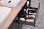 GEBERIT - 4dílná sada organizérů do zásuvky, černá/bambus 502.350.00.1