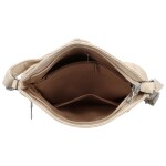 Módní dámská koženková crossbody kabelka Lajla, béžová