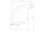 INVENA - Dřezová baterie MITRIS, lux spout BZ-79-L01-Q