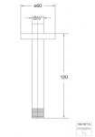 STEINBERG - 100 Sprchové rameno stropní, 12 cm, kartáčovaný nikl 100 1571 BN