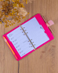 Týdenní diář 2027 Notique Refill kroužkový 12,5 x 19 cm pudrově růžový