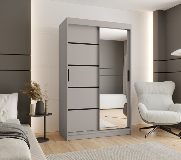 Šatní skříň Abi Rubino V2 Rozměry: 120 cm, Barva korpusu + barva dveří: Kašmír