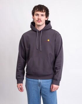 Carhartt WIP Hooded American Script Sweat Graphite L