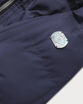 Tmavě modrá dámská zimní bunda s kapucí (m-21603) odstíny modré XL (42)