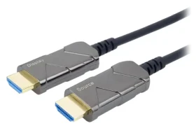 PremiumCord HDMI 2.1 optický fiber 30 m zlacený / Kabel HDMI / Ultra High Speed / 8K 60Hz / 4K 120Hz (kphdm21x30)