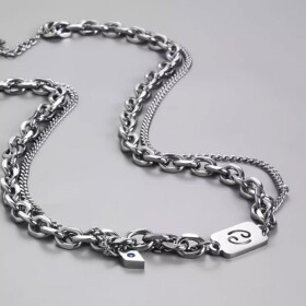 Ocelový náhrdelník Paolo se znamením zvěrokruhu - 12 druhů, Vodnář (21.1. - 20.2.) 50 cm + 5 cm (prodloužení)