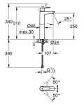 GROHE - BauEdge Baterie pro umyvadlovou mísu, chrom 23761000