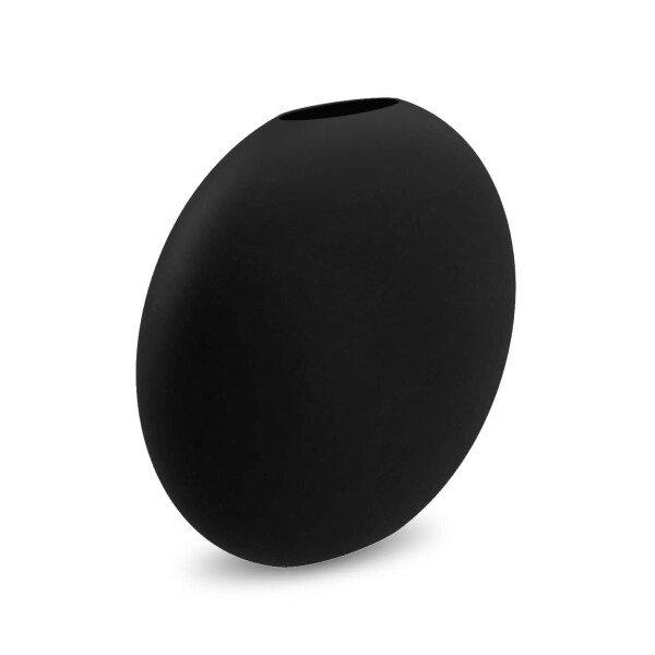 COOEE Design Keramická váza Pastille Black 15 cm, černá barva, keramika