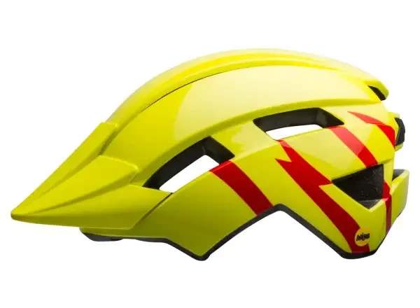 Juniorská cyklistická helma BELL Sidetrack II Youth hi-viz/red