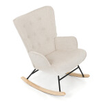 Houpací křeslo, béžová, látka, AK-373 CRM2