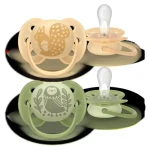 Philips Avent Ultrasoft zelená, žlutá / Dudlík / 6-18 m / 2 ks