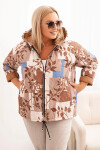 Dámská bunda Plus Size s kapucí a prodlouženým zadním dílem fango UNI