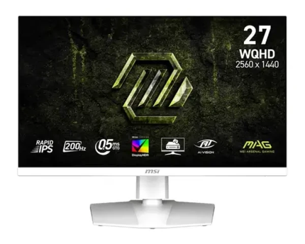 27" MSI MAG 274QRFW E20 bílá / Herní monitor / QHD / IPS / 200Hz / 0,5ms / HDMI+DP / VESA (MAG 274QRFW E20)
