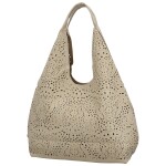 Stylový dámský koženkový set kabelek Selwin, béžová