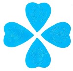 Timber Tones Rubber Tones Heart Blue Silicon 4-Pack